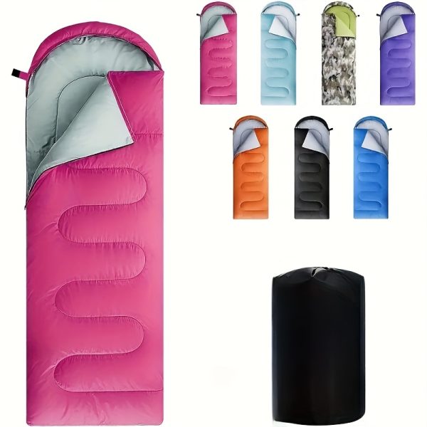 Portable Single Adult Sleeping Bag - Compact Spliceable Thermal Envelope with Synthetic Suitable for Camping,, Travel | Lightweight Outdoor Sleeping Bag for Backpacking, Picnic & Emergency Shelter Use