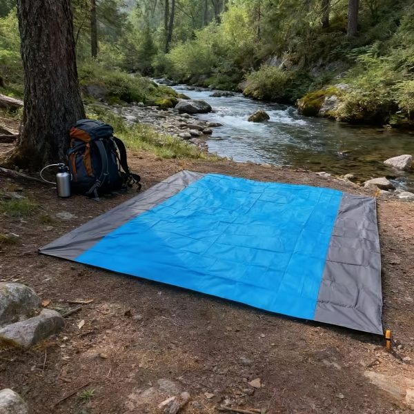 Large-sized(83inch*79inch) Campsite Mat: A Mat for Outdoor Picnics, Gatherings, Beach Relaxation, And Sunbathing. It Is Compact, Lightweight, And Easy to Clean.)